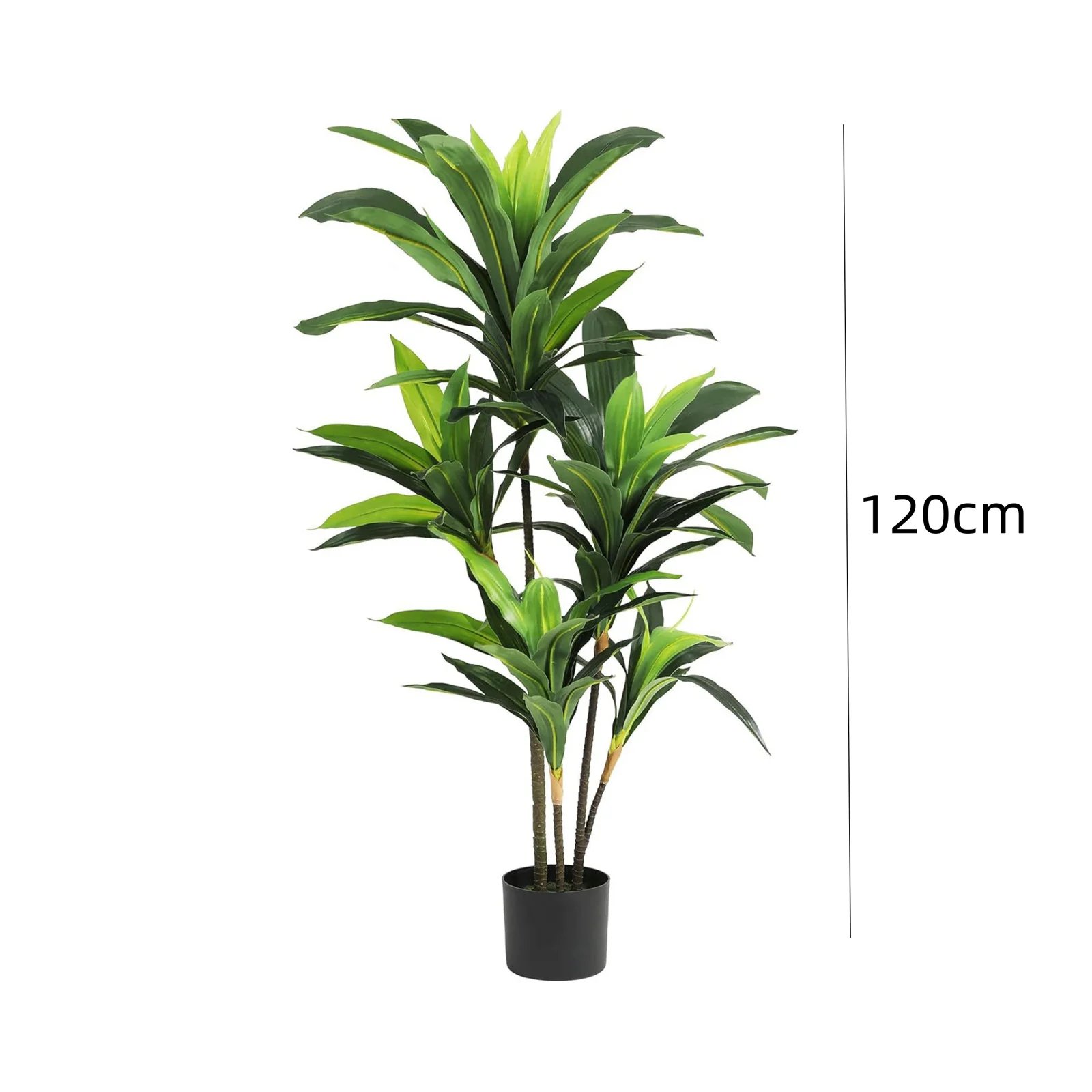 Artificial Dracaena Plant Indoor, 120cm/150cm Tall Decorative Fake Tree In Pot With Adjustable Branches And Leaves