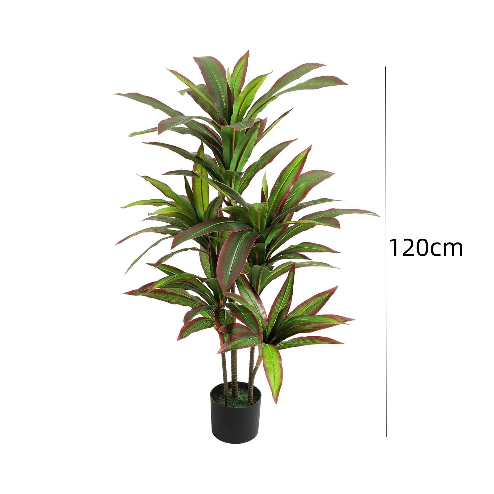 Artificial Dracaena Plant Indoor, 120cm/150cm Tall Decorative Fake Tree In Pot With Adjustable Branches And Leaves