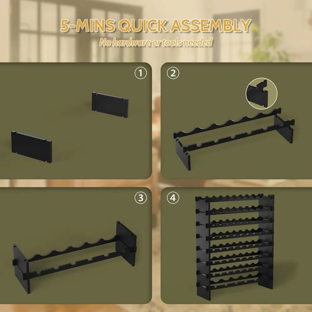 Wine Rack Freestanding Floor,Bamboo 8-Tier 69 Wine Bottle Holder Racks Countertop Cabinet Display,Wooden Wine Shelves