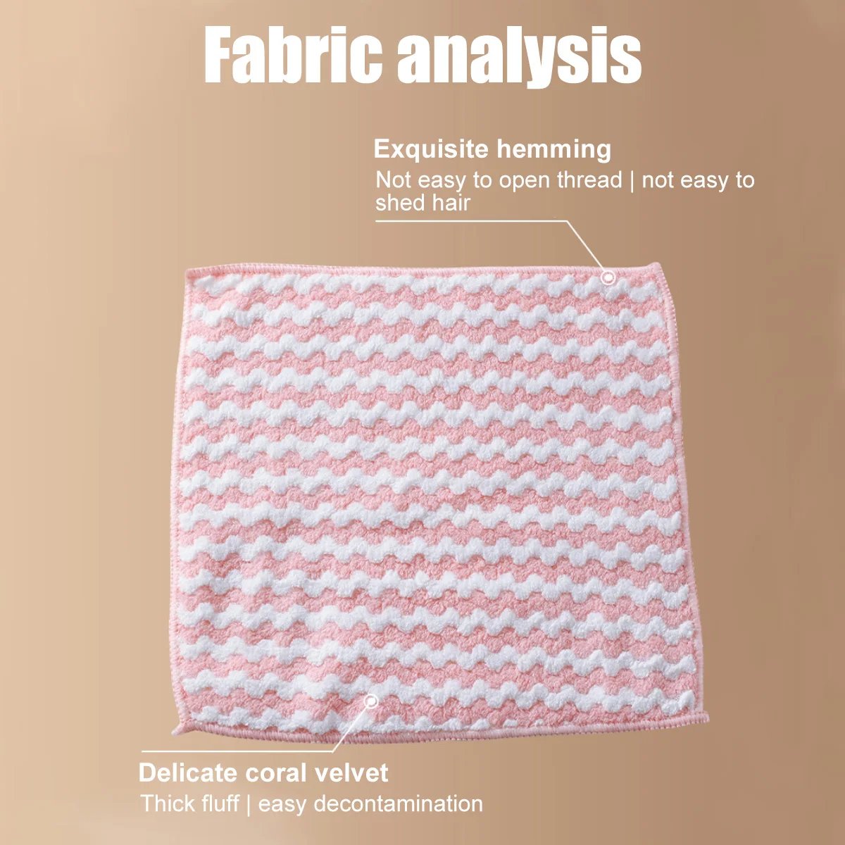 5Pcs Kitchen Dish Cloths Soft Absorbent Dish Rag Reusable Dish Towels Household Washable Cleaning Cloth Housework Clean Towel