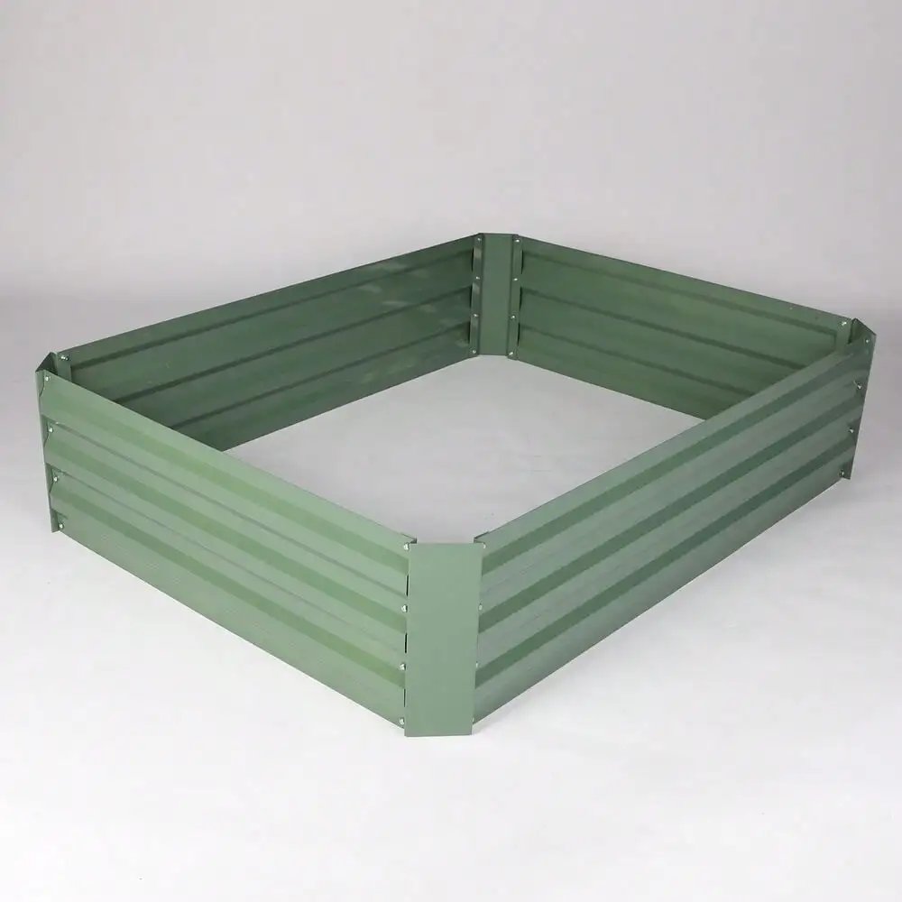 Metal Raised Garden Bed Galvanized Planter Box Flower Herbs Planting Kit