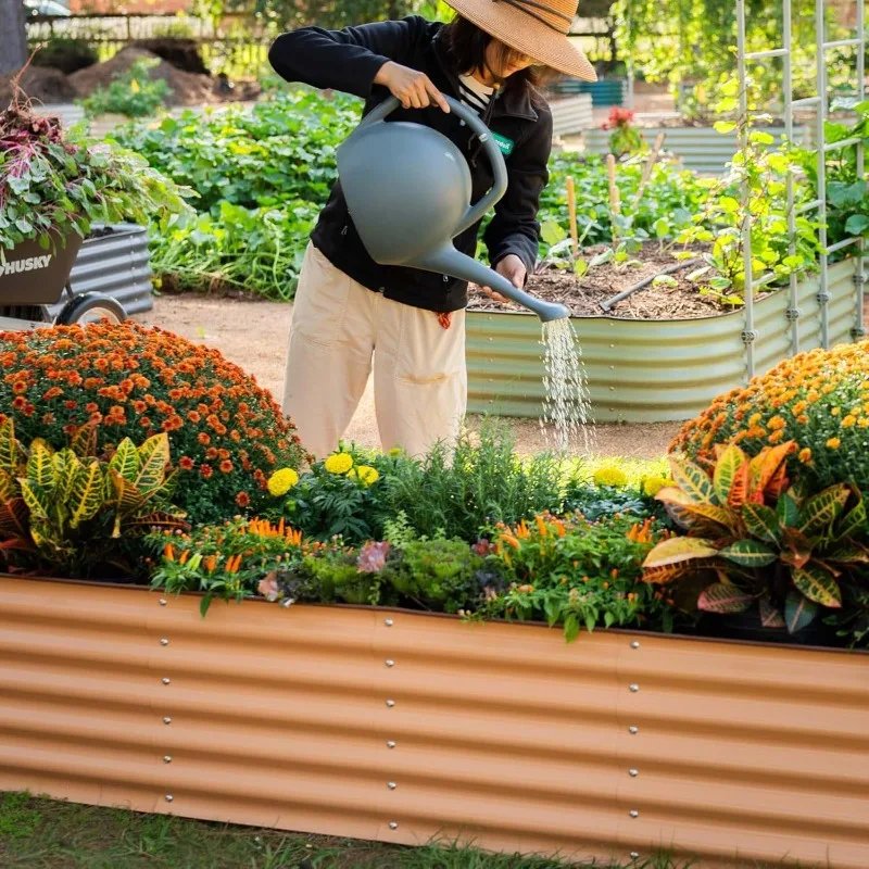 Raised Garden Bed Kit 17 Inch High 10-in-1 Modular Metal Planter Boxes for Growing Vegetables Flowers Herbs Terracotta Simple Raised Garden Bed Kit 17 Inch High 10-in-1 Modular Metal Planter Boxes for Growing Vegetables Flowers Herbs Terracotta Simple