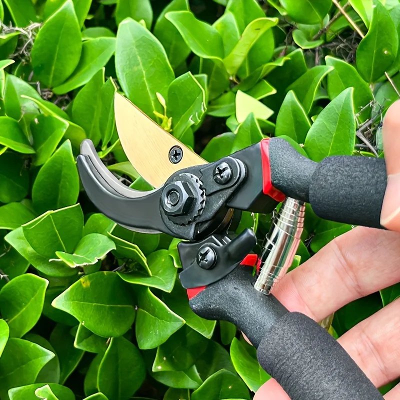 Heavy-Duty Sk5 Steel Garden Pruning Shears - Durable Alloy Fruit Tree & Thick Branch Trimming Scissors For Home Gardening