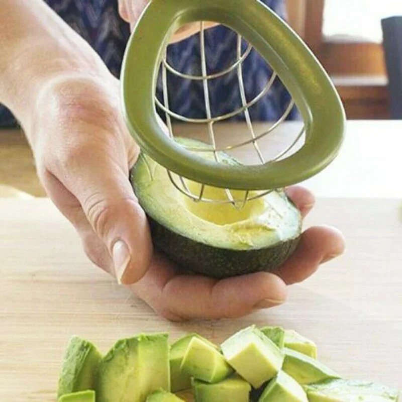 Avocado Cutter Vegetables Mango Slicer Melon Fruits Cutter Cuber Kitchen Hand Tool Gadgets Dice Cube New Avocado Tool Cutter
