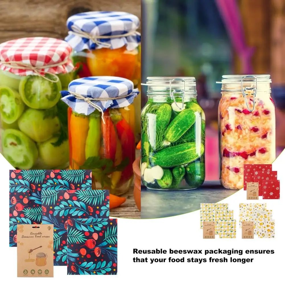 Beeswax Wrap Eco Friendly Kitchen Wrap Replacement Organic Natural Bees Wax Reusable Mixed Pattern Beeswax Food Wraps Bowl Cover Beeswax Wrap Eco Friendly Kitchen Wrap Replacement Organic Natural Bees Wax Reusable Mixed Pattern Beeswax Food Wraps Bowl Cover