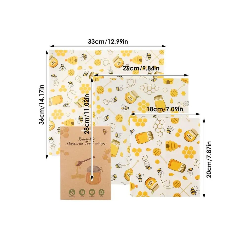 Beeswax Wrap Eco Friendly Kitchen Wrap Replacement Organic Natural Bees Wax Reusable Mixed Pattern Beeswax Food Wraps Bowl Cover Beeswax Wrap Eco Friendly Kitchen Wrap Replacement Organic Natural Bees Wax Reusable Mixed Pattern Beeswax Food Wraps Bowl Cover