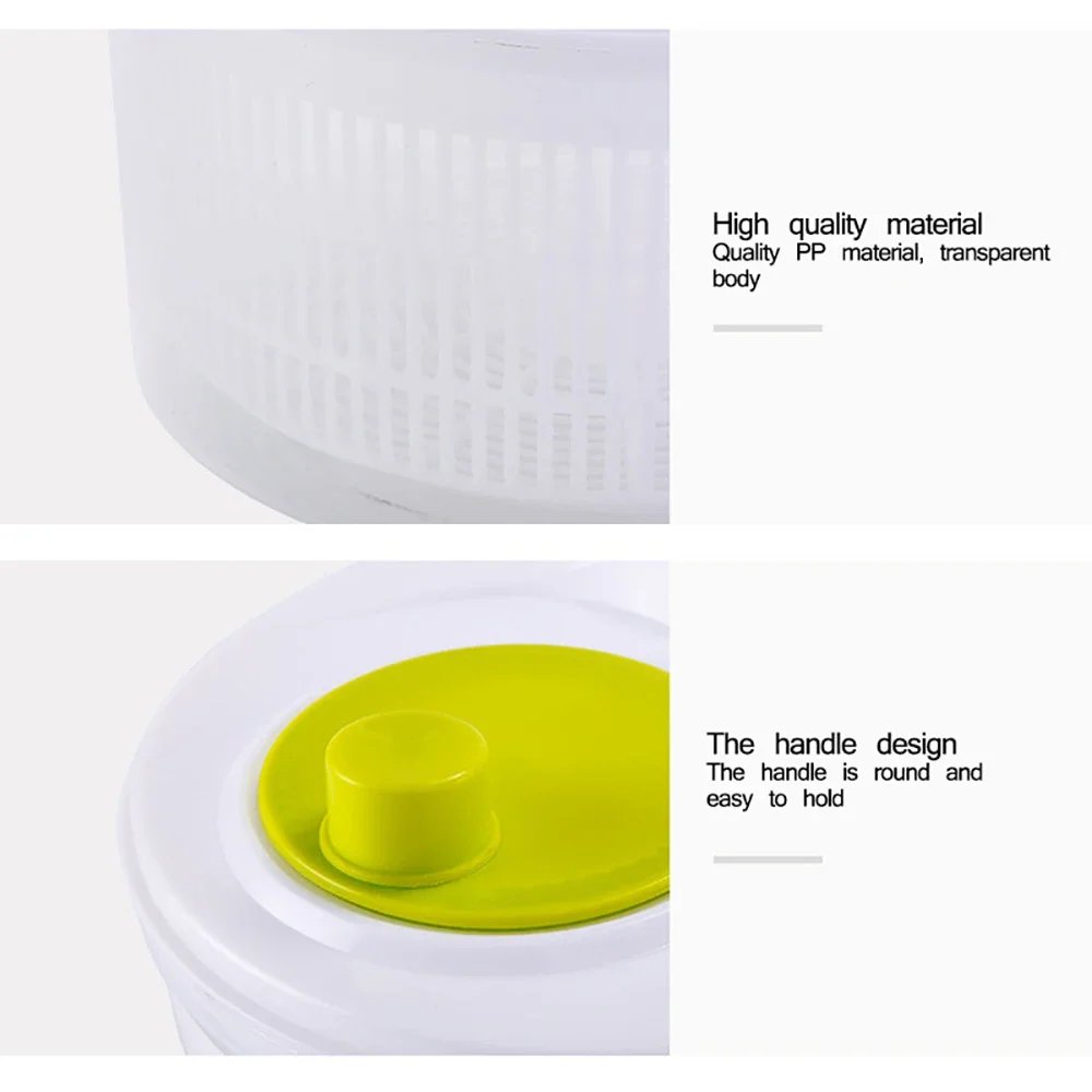 HOT Newest Hot Wash And Spin-Dry Salad Spinner Large DryerFGood Vegetable New Bowls Green Vegetable Dehydrator