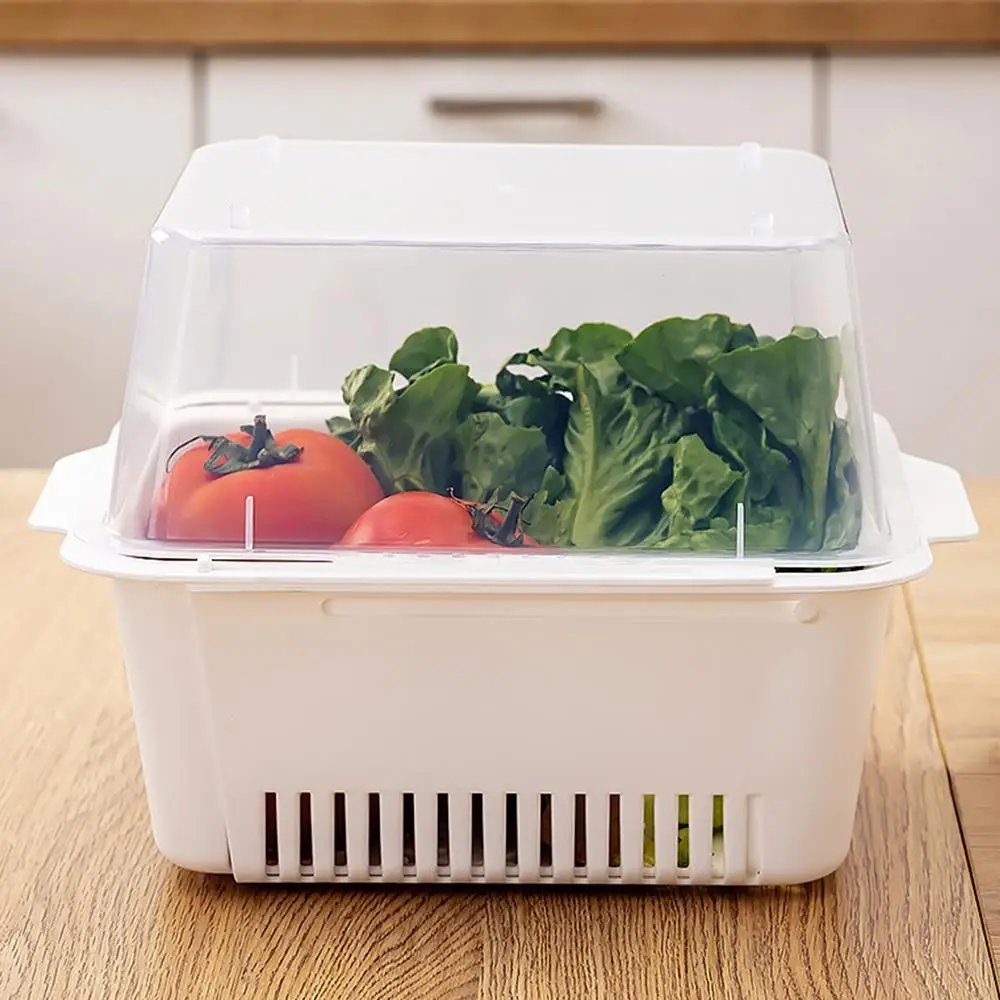 Basket Colander For Kitchen Extendable Kitchen Colander Basket Washing Vegetables Dry Dishes Drainer Basket Double-Layer Kitchen