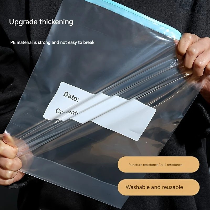 45 Pcs Airtight Food Storage Bags,Zippered Bag Sealed for Fruit, Grain, Vegetable, and Meat  Fresh-Keeping Storage,3 Size