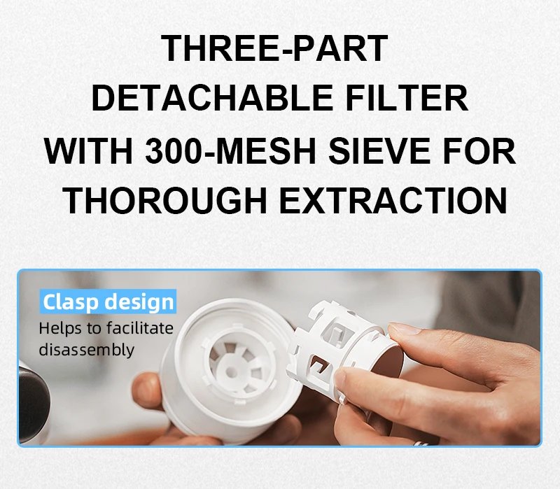 MHW-3BOMBER Cold Brew Coffee Maker Ice 600ml Cold Coffee Brewer Portable Coffee Pot Detachable Filter Element Home Camping Tools