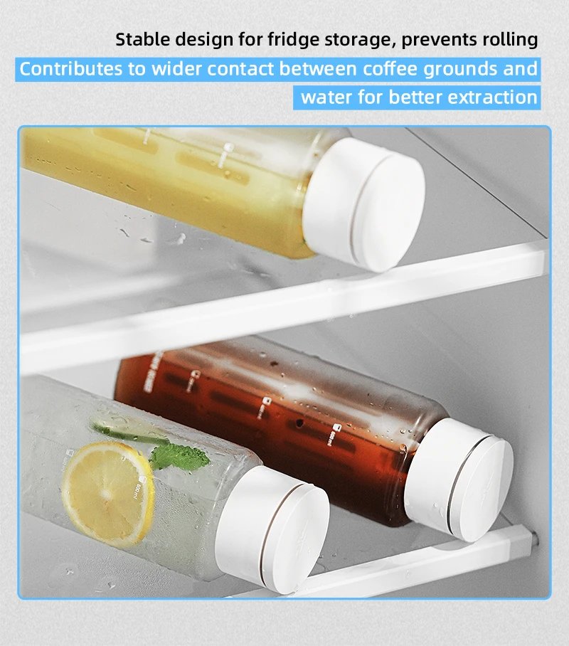 MHW-3BOMBER Cold Brew Coffee Maker Ice 600ml Cold Coffee Brewer Portable Coffee Pot Detachable Filter Element Home Camping Tools