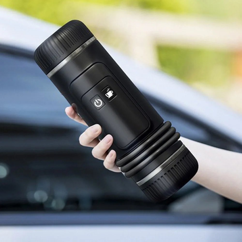 Portable Coffee Maker Heating Rechargeable 12V Car Coffee Capsules Coffee Cold Brew Espresso Maker  Travel Camping Hiking