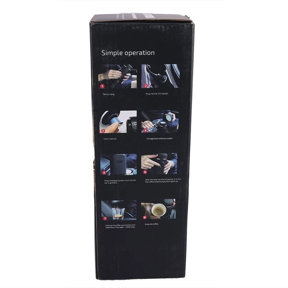 Portable Coffee Maker Heating Rechargeable 12V Car Coffee Capsules Coffee Cold Brew Espresso Maker  Travel Camping Hiking