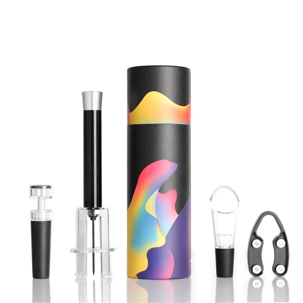 Wine Bottle Opener Air Pump Corkscrew Air Pressure Vacuum Red Wine Corkscrew Pin Type Corkscrew Tool Wine Cork Cap Opener Set