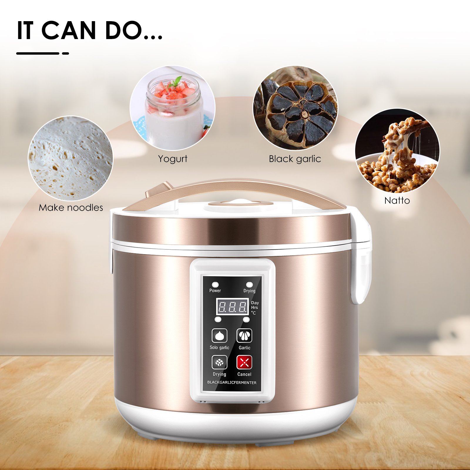 5L Black Garlic Fermenter Electric Garlics Smart Fermentation Machine Automatic Zymolysis Zymosis Pot Natto Yogurt Maker EU US 5L Black Garlic Fermenter Electric Garlics Smart Fermentation Machine Automatic Zymolysis Zymosis Pot Natto Yogurt Maker EU US