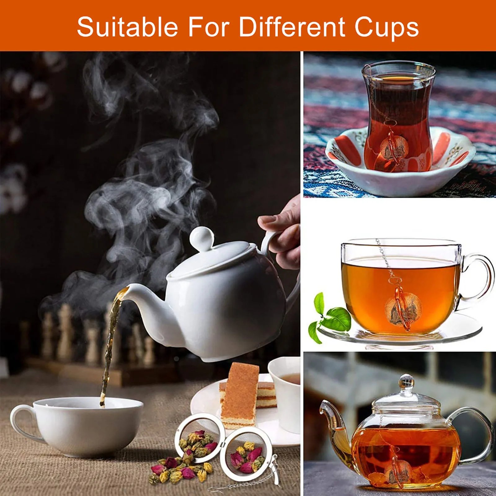 Tea Infuser Sieve Tools For Spice Bags Infusor Stainless Steel Ball Shape Filter Maker Brewing Items Services Teaware Strainer