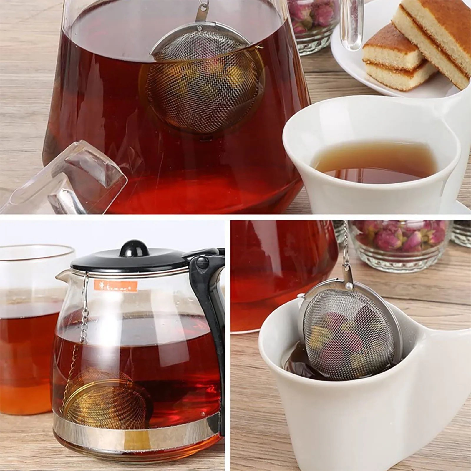 Tea Infuser Sieve Tools For Spice Bags Infusor Stainless Steel Ball Shape Filter Maker Brewing Items Services Teaware Strainer