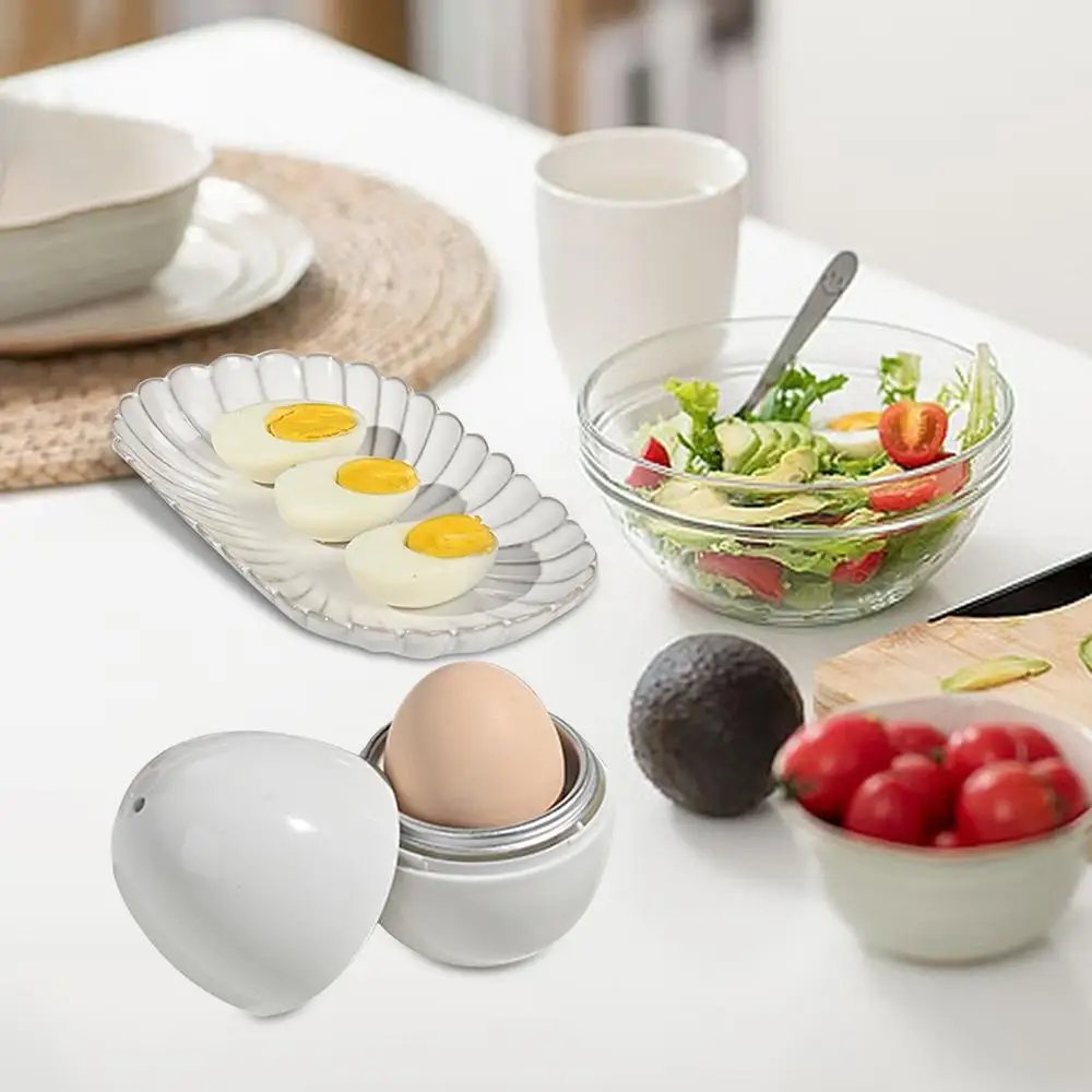 NEW Microwave Egg Steamer Boiler Cooker 1/4 Eggs Capacity Easy Quick 5 Minutes Hard Or Soft Boiled Kitchen Cooking Tools