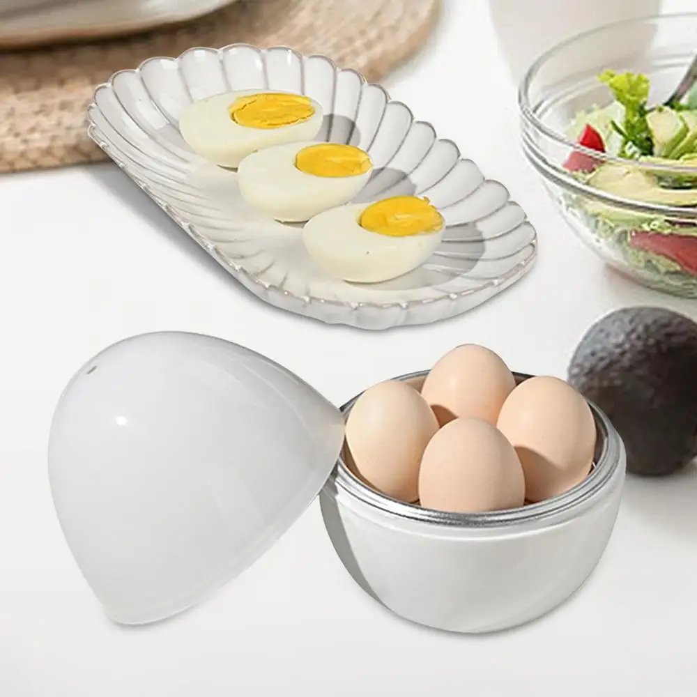 NEW Microwave Egg Steamer Boiler Cooker 1/4 Eggs Capacity Easy Quick 5 Minutes Hard Or Soft Boiled Kitchen Cooking Tools