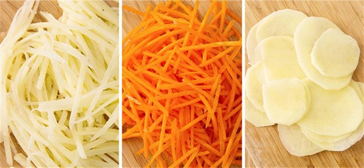 LMETJMA Mandoline Slicer Stainless Steel Vegetable Slicer with 3 Blades Julienne Slicer Cutter for Potato Carrot KC0083