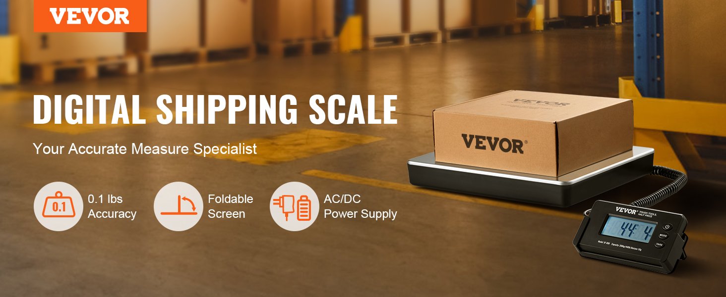 VEVOR 440lbs Digital Shipping Scale with Timer Tare Function HD LCD Screen Portable Package Postal Scale for Home Post Office VEVOR 440lbs Digital Shipping Scale with Timer Tare Function HD LCD Screen Portable Package Postal Scale for Home Post Office