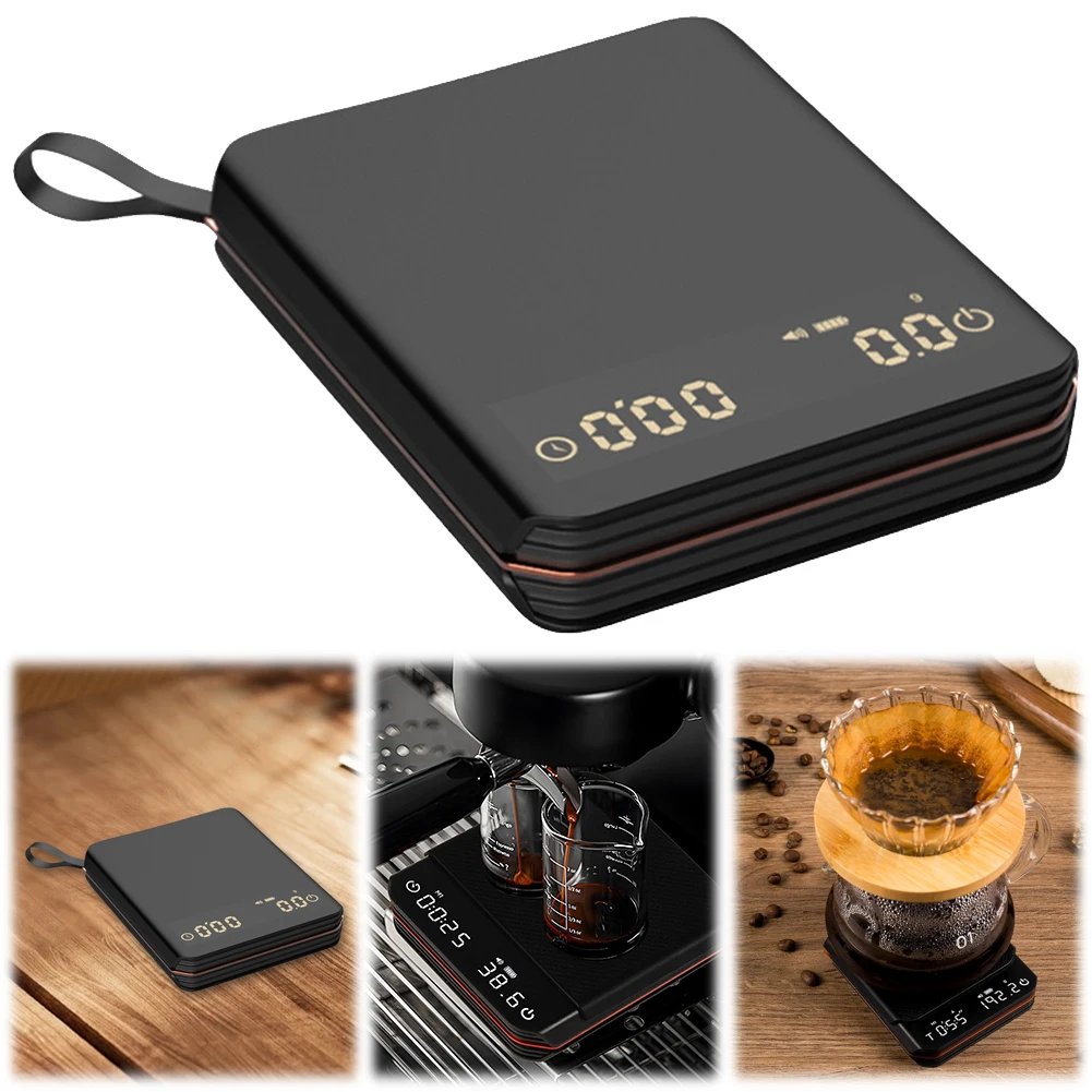 Electronic Coffee Scale with Timer LED Display Mini Coffee Scale High Precision Kitchen Scale for Espresso and Pour Over Coffee