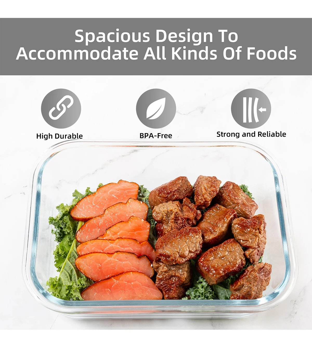 16-Piece Glass Food Storage Containers Set, Leakproof Airtight BPA-Free, Microwave & Oven Safe, Stackable Kitchen Organizers wit