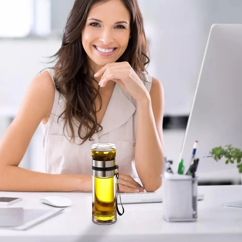 Glass Tea Infuser Bottle Tea Water Separation Cup Leak-Proof Travel Mug Portable Infuser Water Bottle High Temperature Tea Cup Glass Tea Infuser Bottle Tea Water Separation Cup Leak-Proof Travel Mug Portable Infuser Water Bottle High Temperature Tea Cup