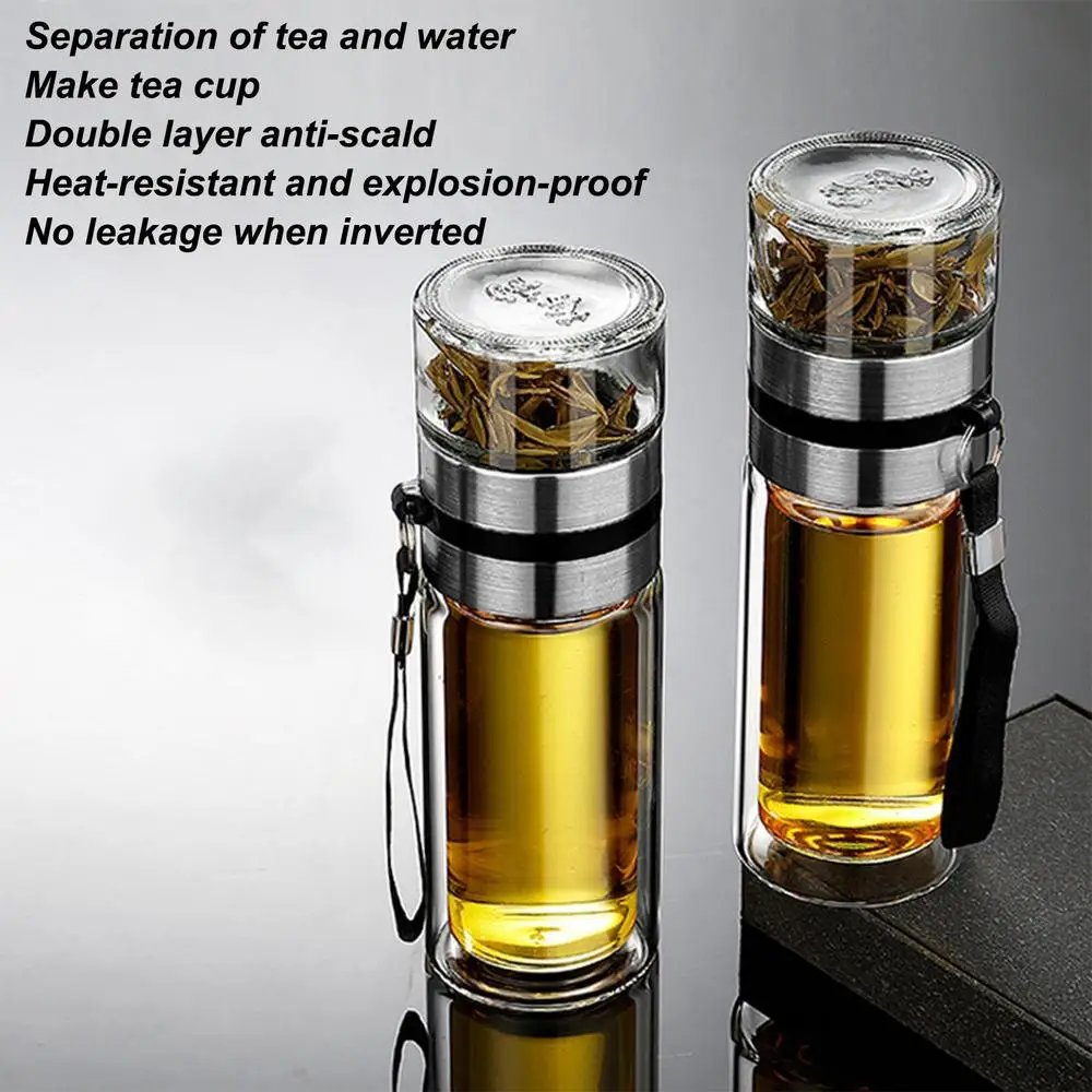 Glass Tea Infuser Bottle Tea Water Separation Cup Leak-Proof Travel Mug Portable Infuser Water Bottle High Temperature Tea Cup Glass Tea Infuser Bottle Tea Water Separation Cup Leak-Proof Travel Mug Portable Infuser Water Bottle High Temperature Tea Cup
