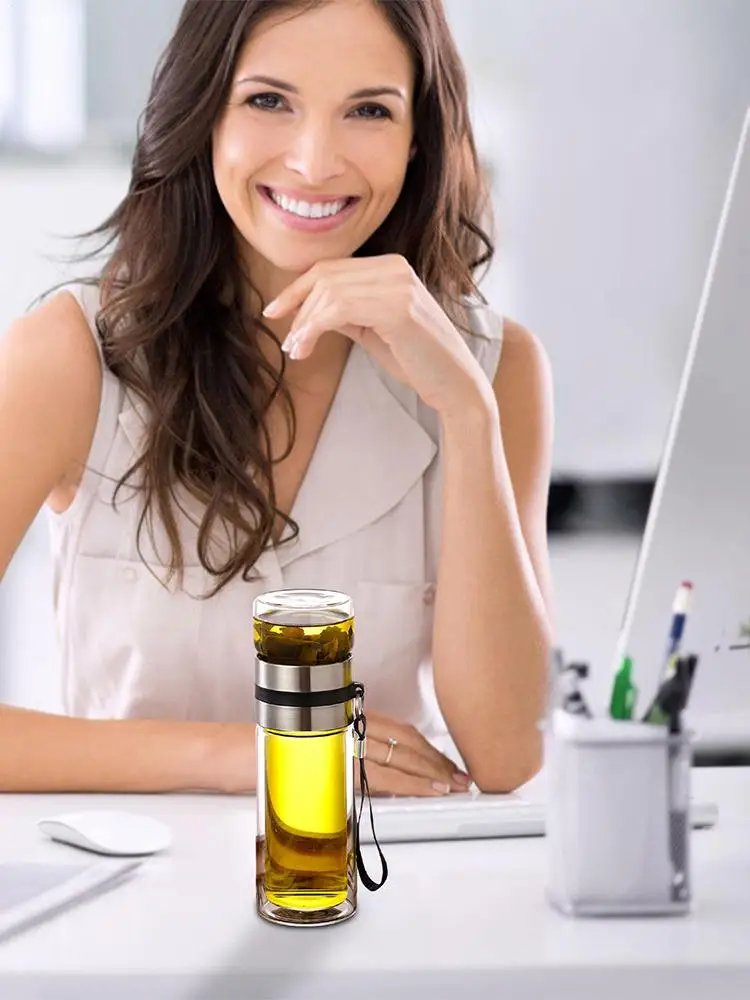 Glass Tea Infuser Bottle Tea Water Separation Cup Leak-Proof Travel Mug Portable Infuser Water Bottle High Temperature Tea Cup Glass Tea Infuser Bottle Tea Water Separation Cup Leak-Proof Travel Mug Portable Infuser Water Bottle High Temperature Tea Cup