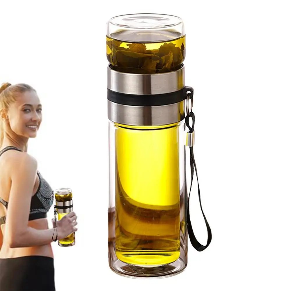 Glass Tea Infuser Bottle Tea Water Separation Cup Leak-Proof Travel Mug Portable Infuser Water Bottle High Temperature Tea Cup Glass Tea Infuser Bottle Tea Water Separation Cup Leak-Proof Travel Mug Portable Infuser Water Bottle High Temperature Tea Cup