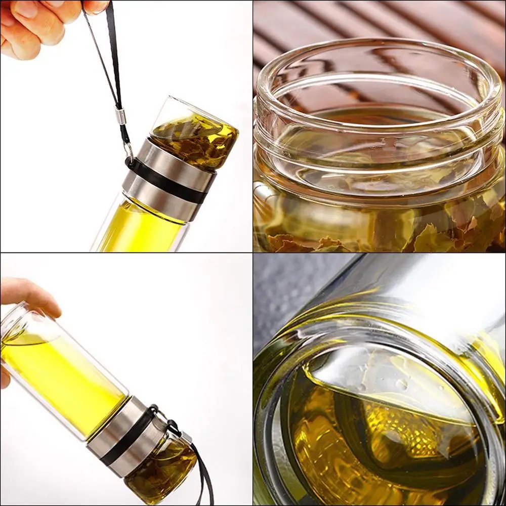 Glass Tea Infuser Bottle Tea Water Separation Cup Leak-Proof Travel Mug Portable Infuser Water Bottle High Temperature Tea Cup Glass Tea Infuser Bottle Tea Water Separation Cup Leak-Proof Travel Mug Portable Infuser Water Bottle High Temperature Tea Cup