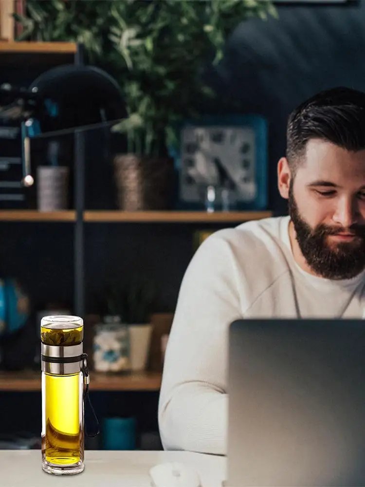 Glass Tea Infuser Bottle Tea Water Separation Cup Leak-Proof Travel Mug Portable Infuser Water Bottle High Temperature Tea Cup Glass Tea Infuser Bottle Tea Water Separation Cup Leak-Proof Travel Mug Portable Infuser Water Bottle High Temperature Tea Cup