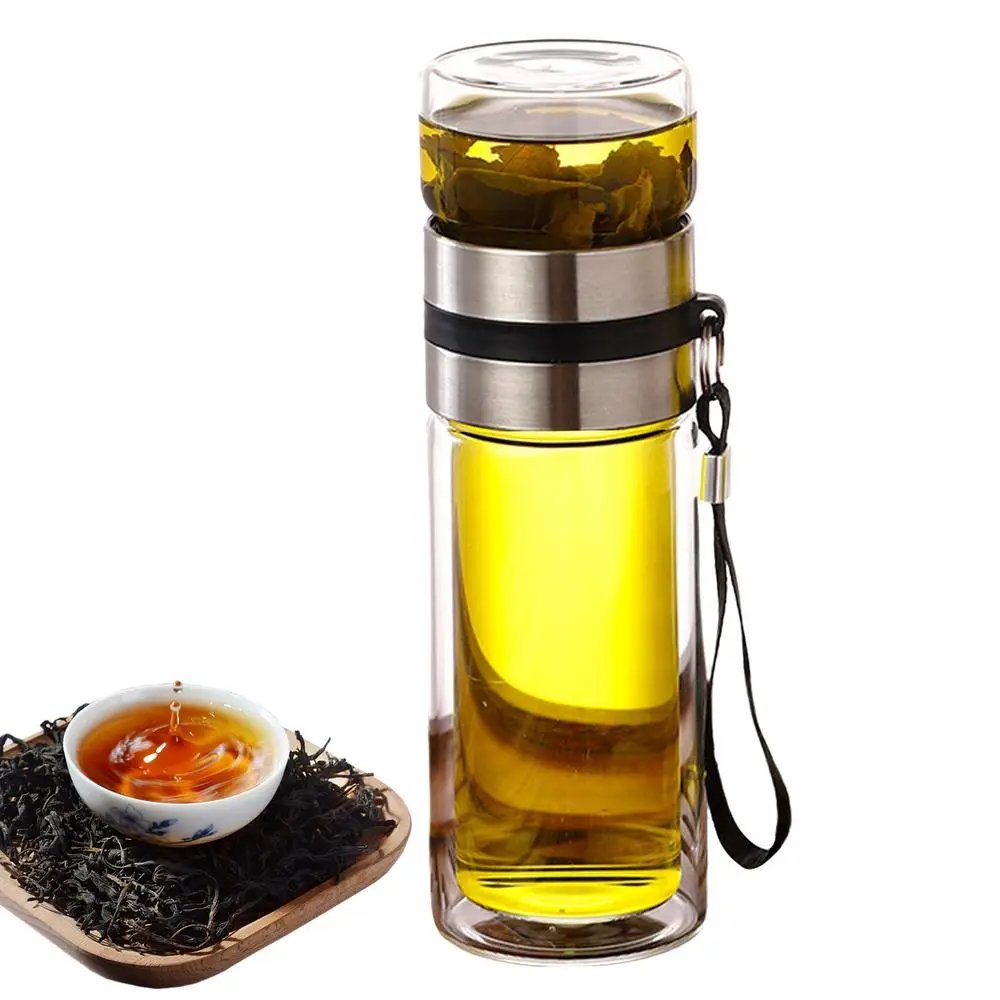 Glass Tea Infuser Bottle Tea Water Separation Cup Leak-Proof Travel Mug Portable Infuser Water Bottle High Temperature Tea Cup Glass Tea Infuser Bottle Tea Water Separation Cup Leak-Proof Travel Mug Portable Infuser Water Bottle High Temperature Tea Cup
