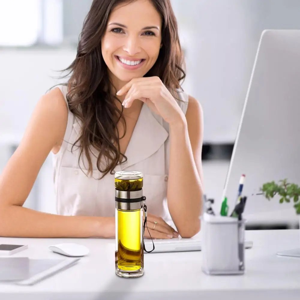 Glass Tea Infuser Bottle Tea Water Separation Cup Leak-Proof Travel Mug Portable Infuser Water Bottle High Temperature Tea Cup Glass Tea Infuser Bottle Tea Water Separation Cup Leak-Proof Travel Mug Portable Infuser Water Bottle High Temperature Tea Cup