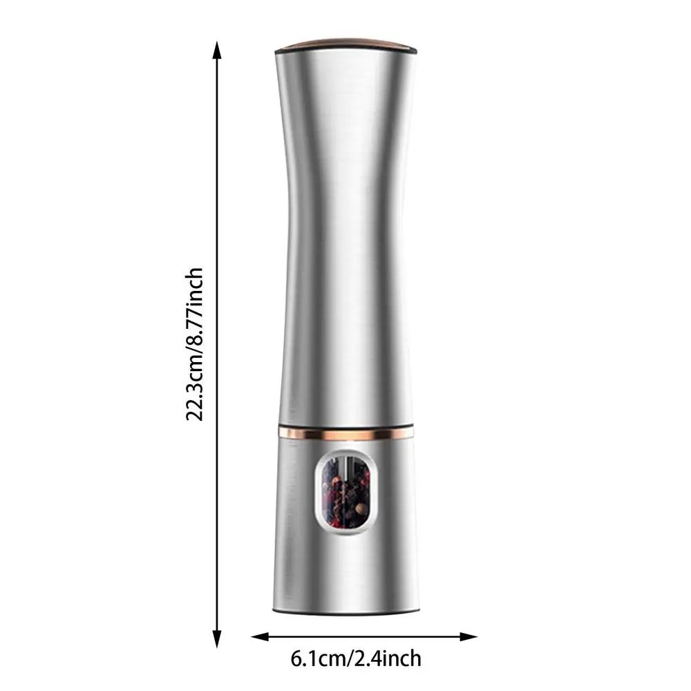 Electric Salt and Pepper Grinder Battery Powered Kitchen Gadget Grinding Bottle with Adjustable Coarseness for Rock Salt Pepper Electric Salt and Pepper Grinder Battery Powered Kitchen Gadget Grinding Bottle with Adjustable Coarseness for Rock Salt Pepper