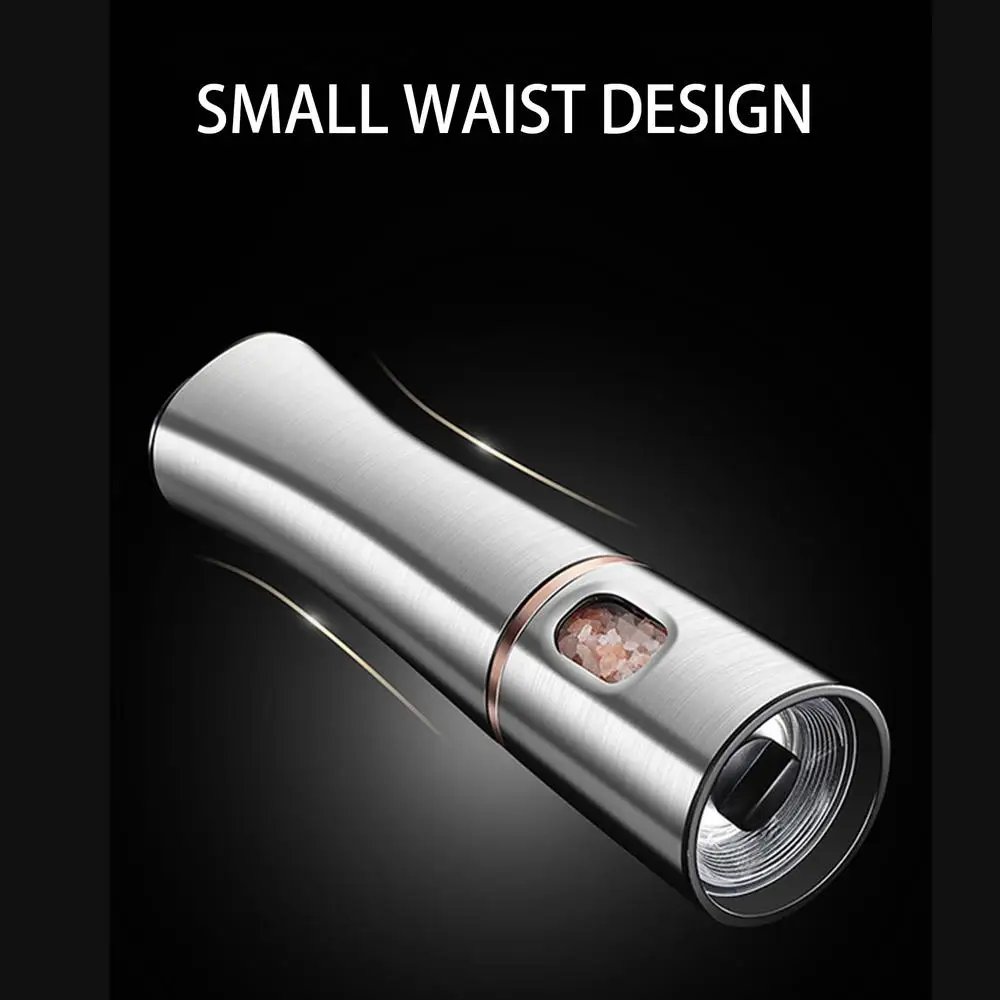 Electric Salt and Pepper Grinder Battery Powered Kitchen Gadget Grinding Bottle with Adjustable Coarseness for Rock Salt Pepper Electric Salt and Pepper Grinder Battery Powered Kitchen Gadget Grinding Bottle with Adjustable Coarseness for Rock Salt Pepper