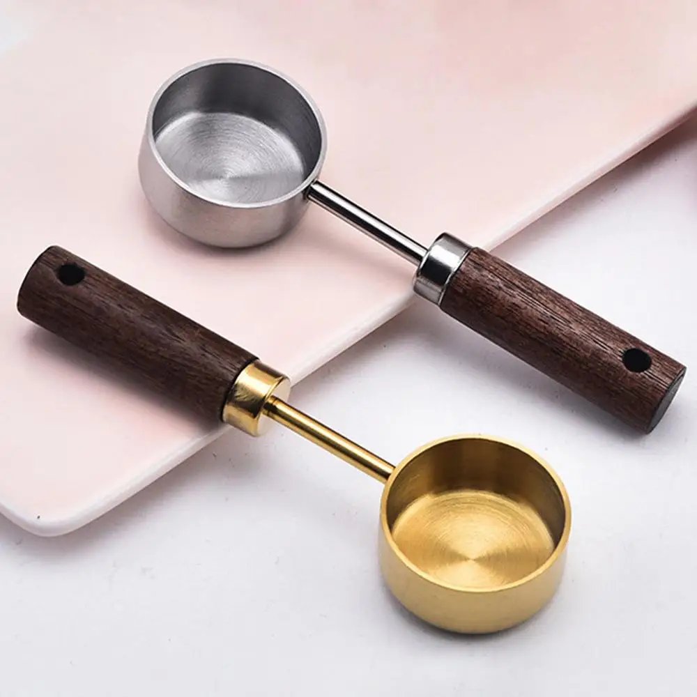 15ml Stainless Steel Measure Spoon Flat Bottom Hangable Measuring Cup Rustproof with Wood Handle Kitchen Coffee Measure Tools 15ml Stainless Steel Measure Spoon Flat Bottom Hangable Measuring Cup Rustproof with Wood Handle Kitchen Coffee Measure Tools