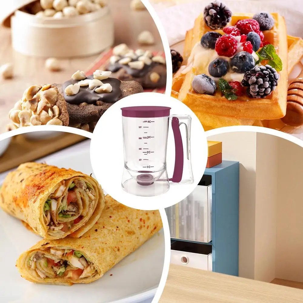 Hand-Held Batter Dispenser Pancake Batter Dispenser Batter Separator Bakeware For Cupcakes Waffles Pancakes Baking Supplies