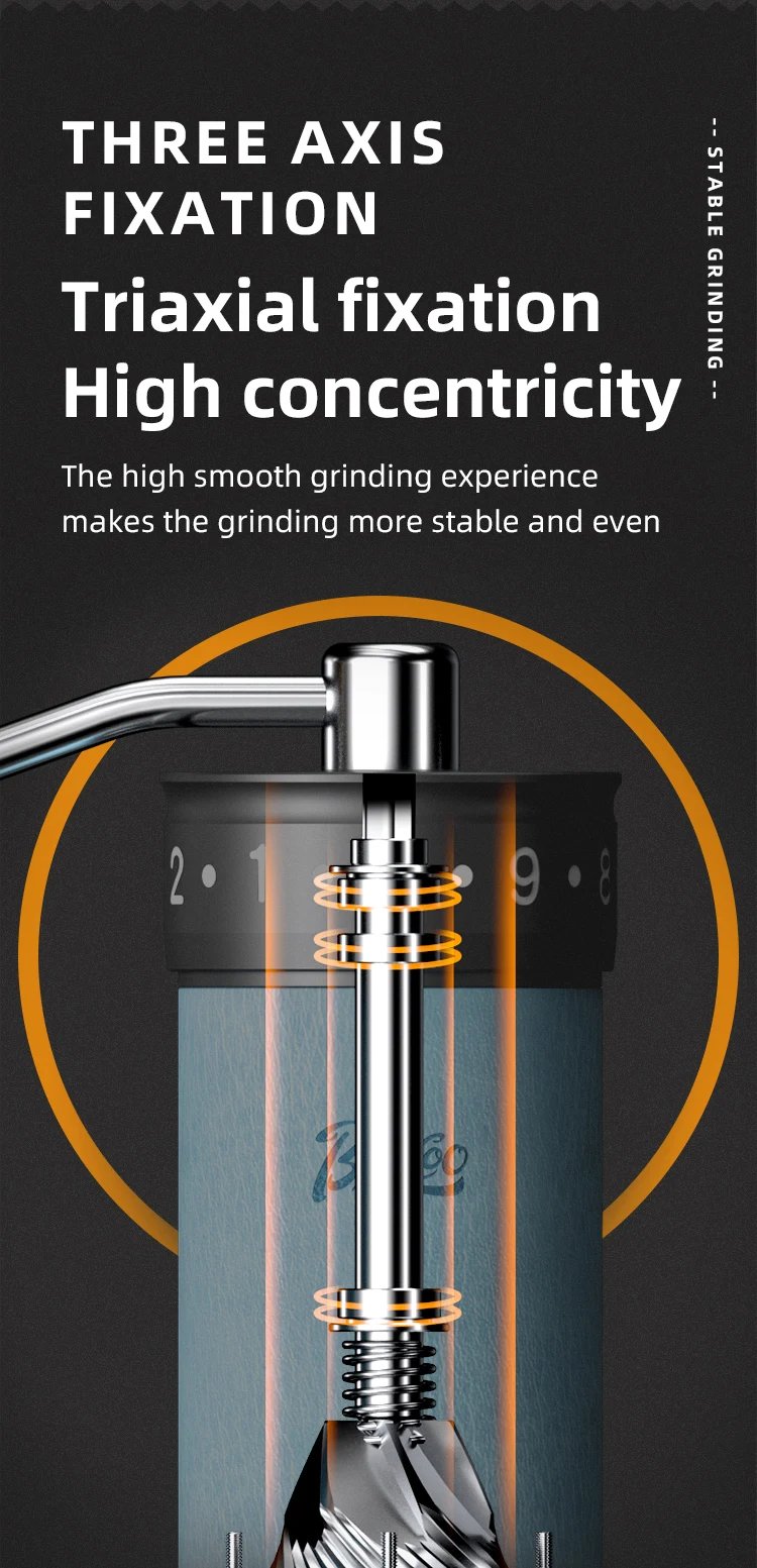 Bincoo Manual Coffee Grinder&ndash; Portable with Carry Bag External Grind Ideal for Home,Travel Adjustment Hander Grinder