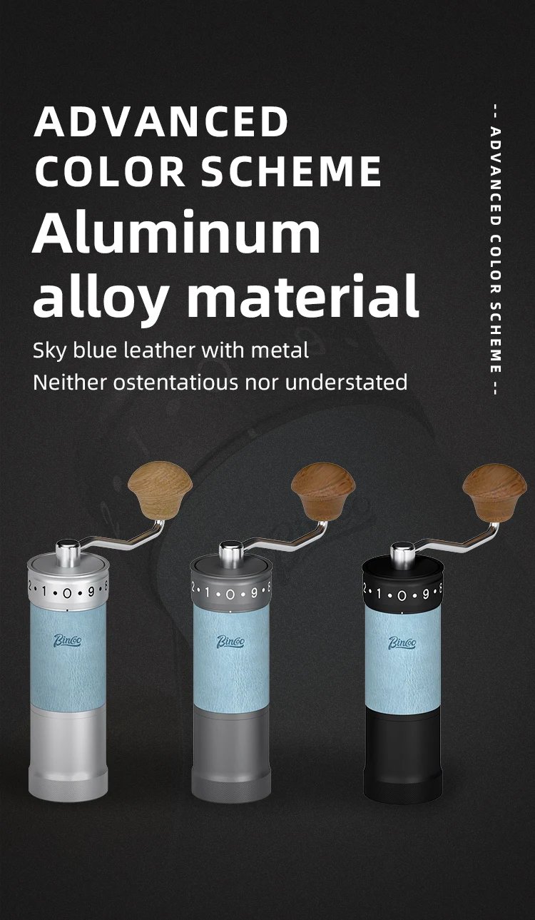 Bincoo Manual Coffee Grinder&ndash; Portable with Carry Bag External Grind Ideal for Home,Travel Adjustment Hander Grinder