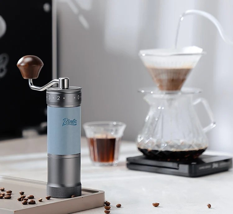 Bincoo Manual Coffee Grinder&ndash; Portable with Carry Bag External Grind Ideal for Home,Travel Adjustment Hander Grinder