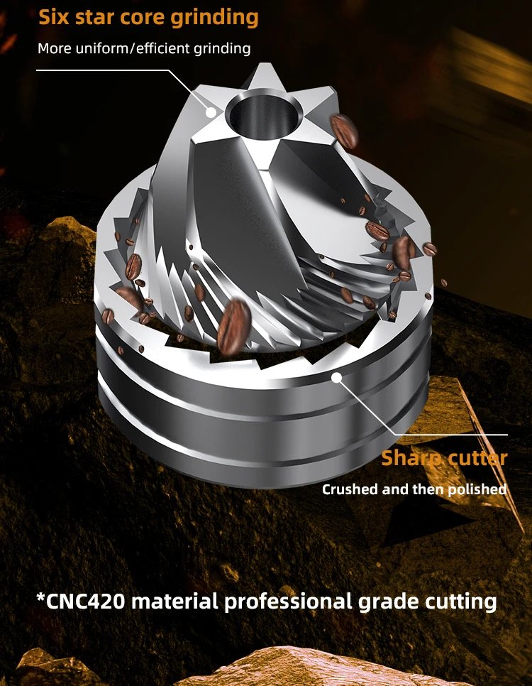 Bincoo Manual Coffee Grinder&ndash; Portable with Carry Bag External Grind Ideal for Home,Travel Adjustment Hander Grinder