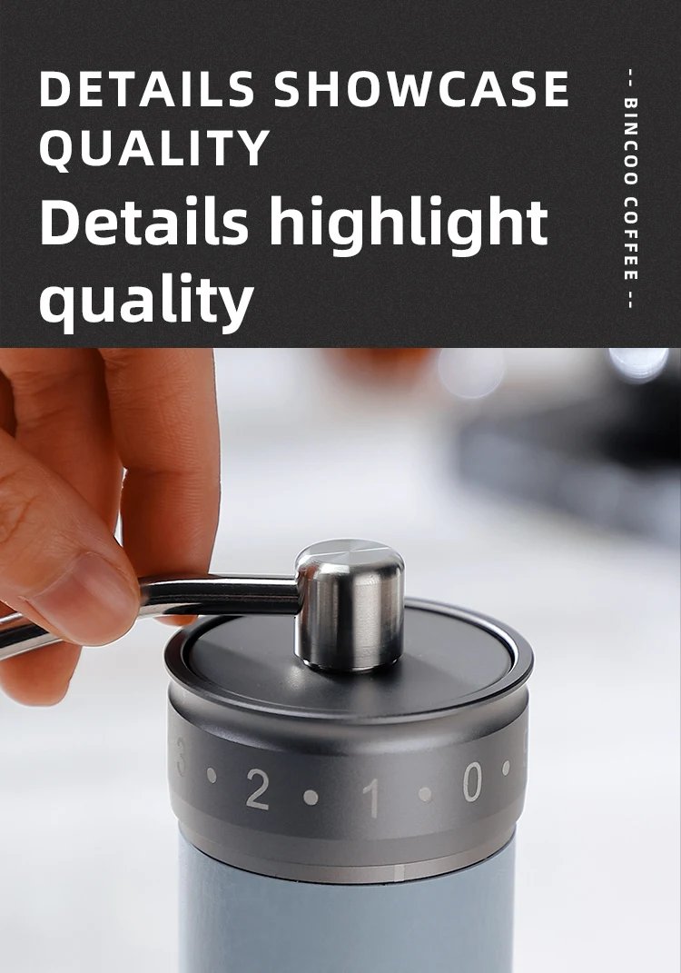 Bincoo Manual Coffee Grinder&ndash; Portable with Carry Bag External Grind Ideal for Home,Travel Adjustment Hander Grinder