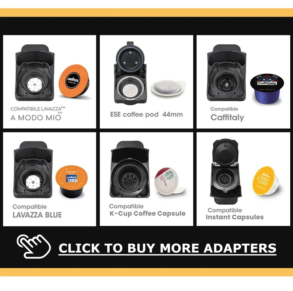 HiBREW Coffee Machine 19 Bar 4in1 Hot & Cold Multiple Capsule Espresso Cafetera Pod Coffee Maker Dolce Milk Nexpresso Powder H1A