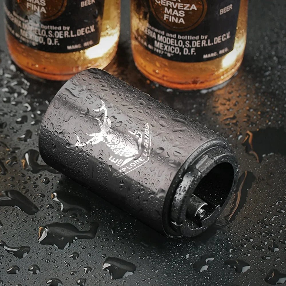 1PC Stainless Steel Automatic Beer Bottle Opener Kitchen Tool For Soda And Red Wine Cap Opening Bar Accessory