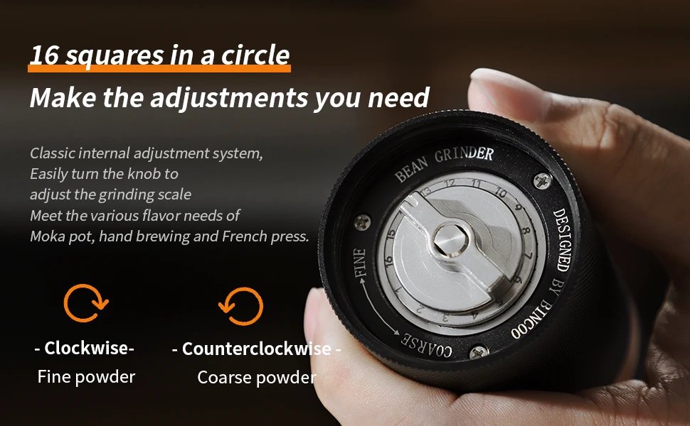 Manual Coffee Grinder,Hand Espresso Grinder with Stainless Steel Conical Burr,Coffee Bean Grinder with Portable Carry Bag