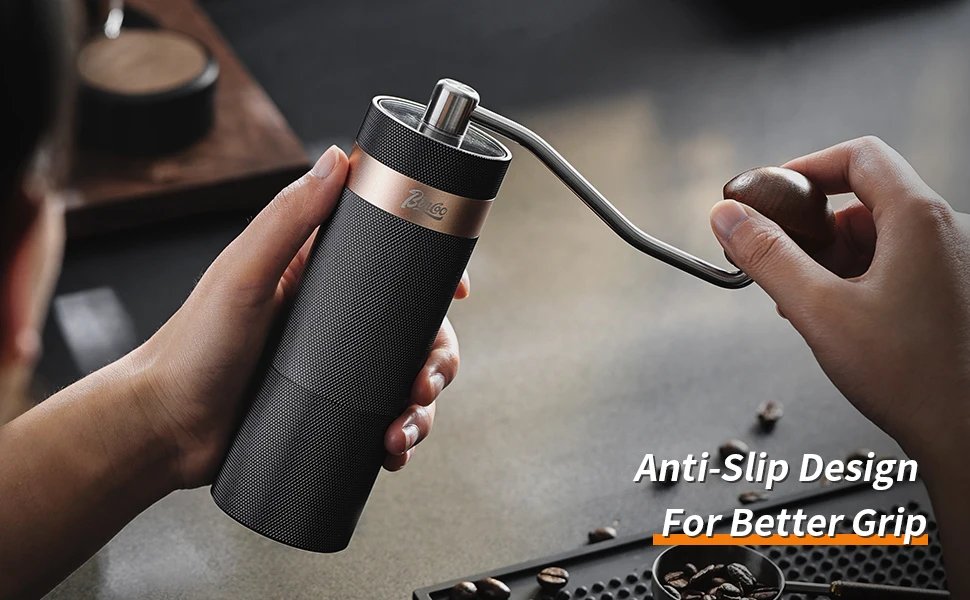 Manual Coffee Grinder,Hand Espresso Grinder with Stainless Steel Conical Burr,Coffee Bean Grinder with Portable Carry Bag