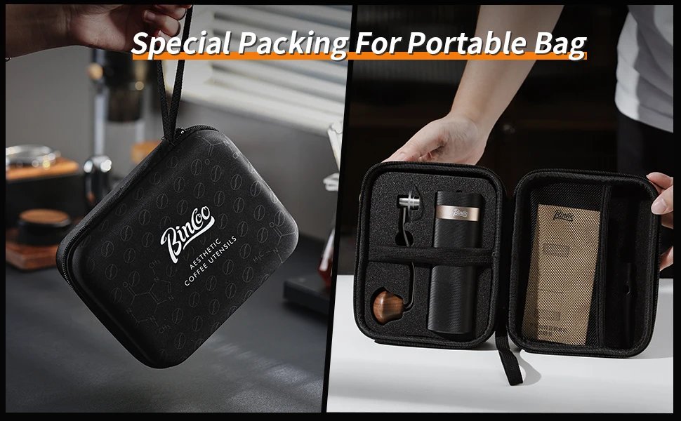 Manual Coffee Grinder,Hand Espresso Grinder with Stainless Steel Conical Burr,Coffee Bean Grinder with Portable Carry Bag