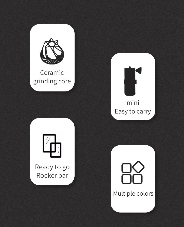 Bincoo Portable Manual Coffee Bean Grinder with Conical Ceramic Burr, Foldable Coffee Grinder for Outdoor Traveling Camping, Adj